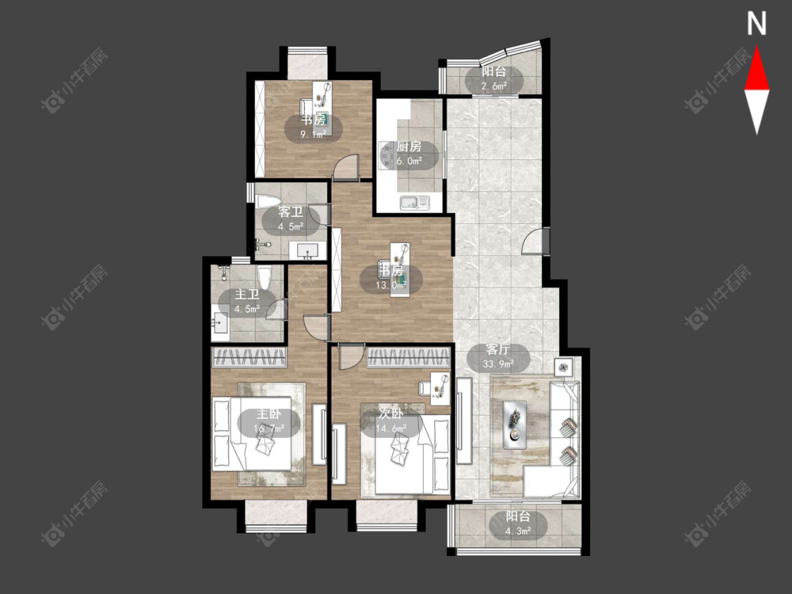 常州世纪明珠园在售二手房源户型图_小牛看房