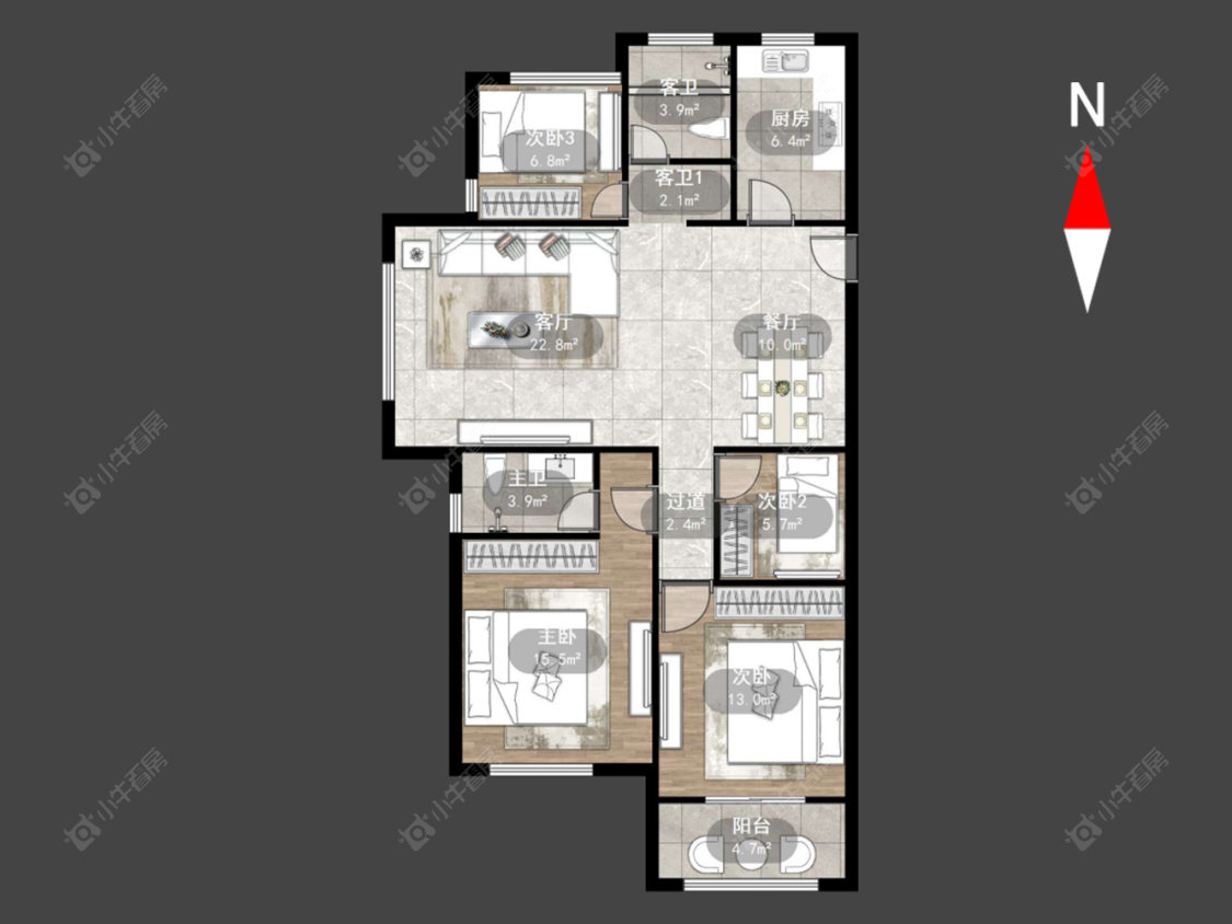 常州龙东花园在售二手房源户型图_小牛看房