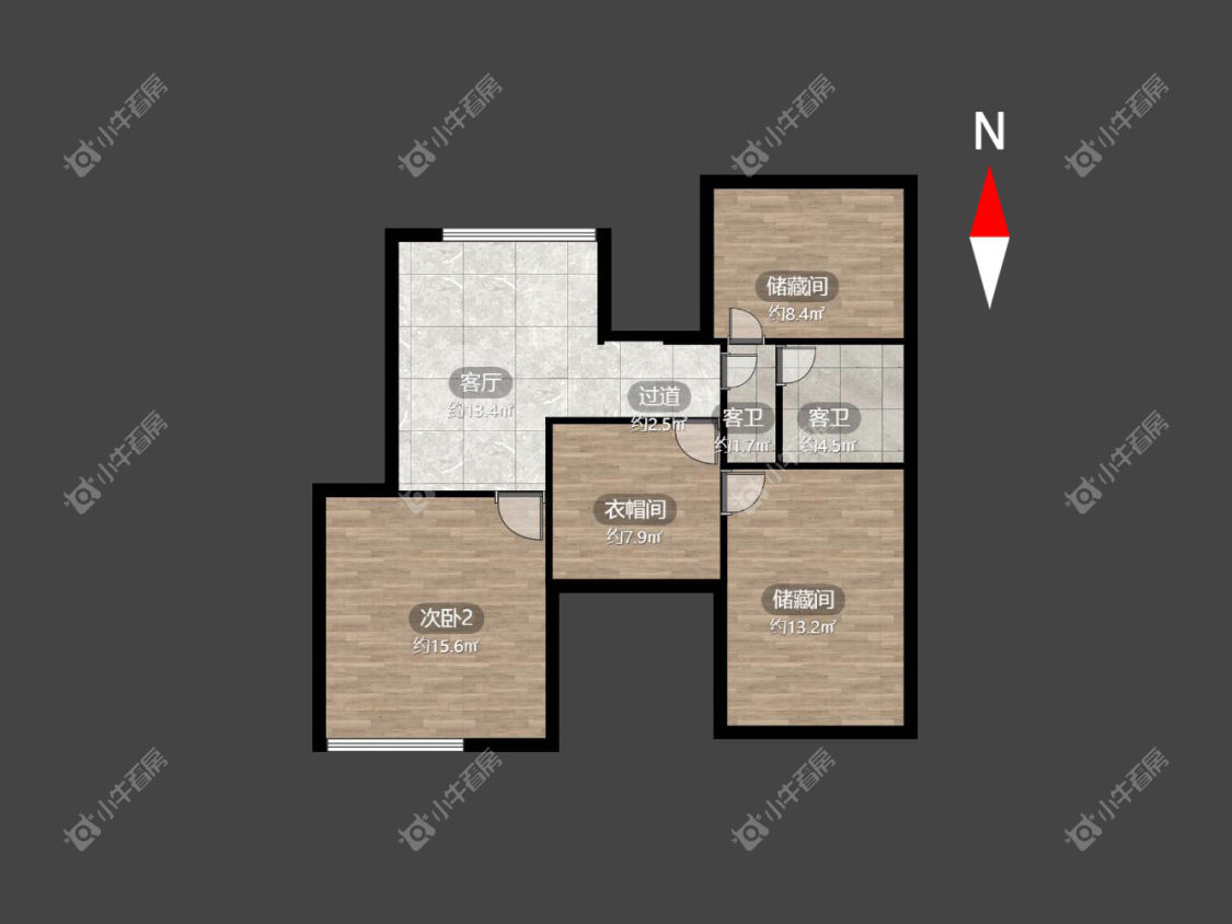 元丰苑二期房源户型图 常州元丰苑二期在租房源户型图_小牛看房