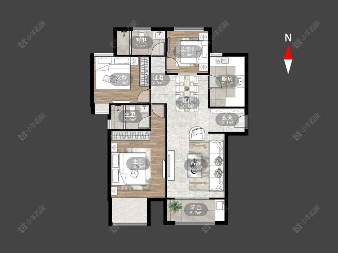 常州深业华府在售二手房源户型图_小牛看房