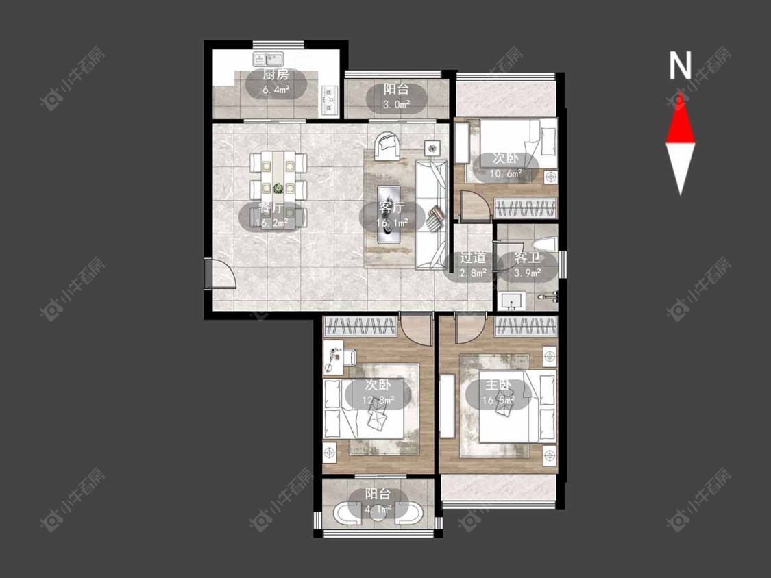 常州御城在售二手房源户型图_小牛看房