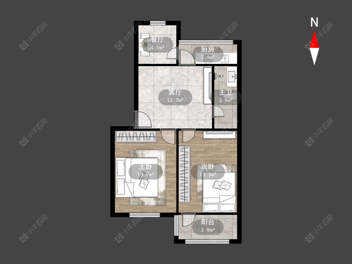 常州清潭路在售二手房源户型图_小牛看房