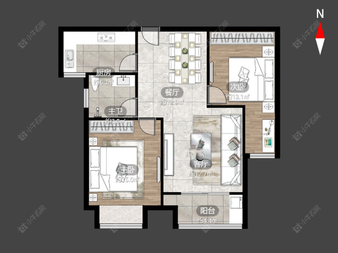 湖港名城房源户型图 常州湖港名城在售二手房源户型图_小牛看房