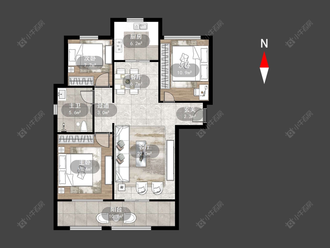 常州朗诗蓝郡在售二手房源户型图_小牛看房