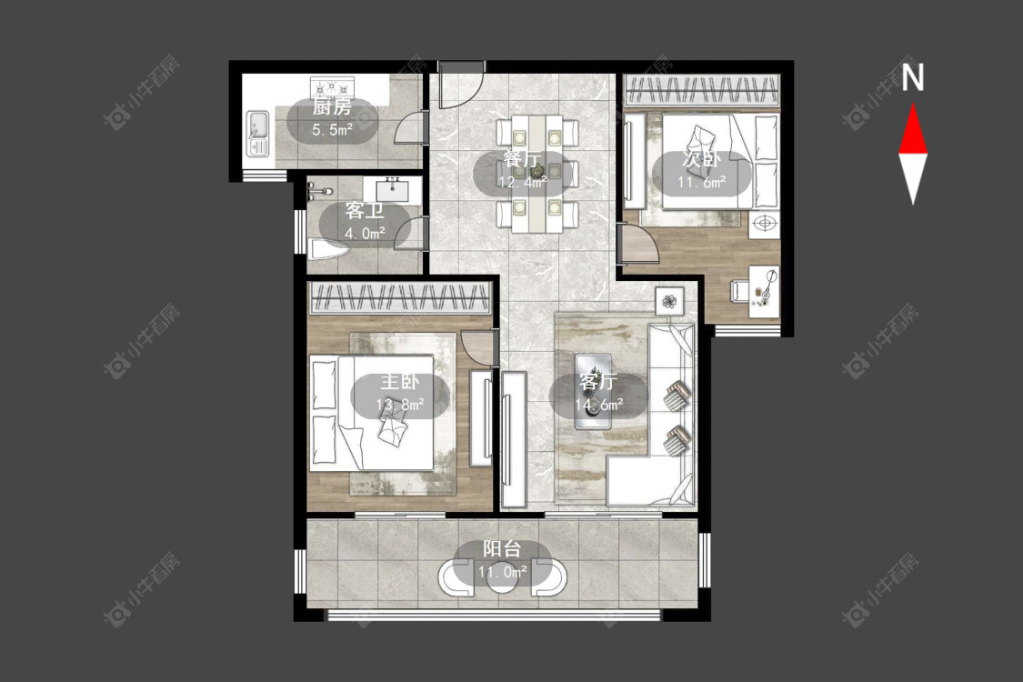 常州聚湖半岛在售二手房源户型图_小牛看房