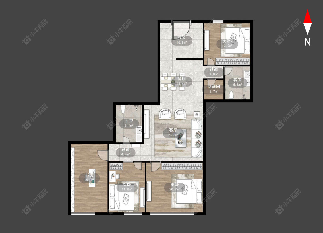 常州听松大厦在售二手房源户型图_小牛看房