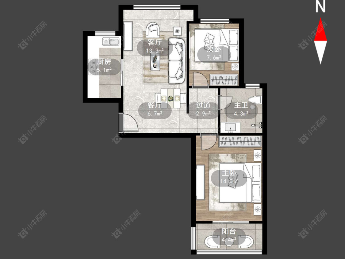 常州青洋花苑在售二手房源户型图_小牛看房