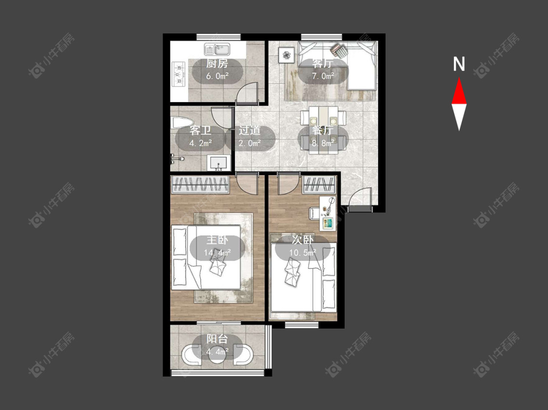 常州北环路在售二手房源户型图_小牛看房