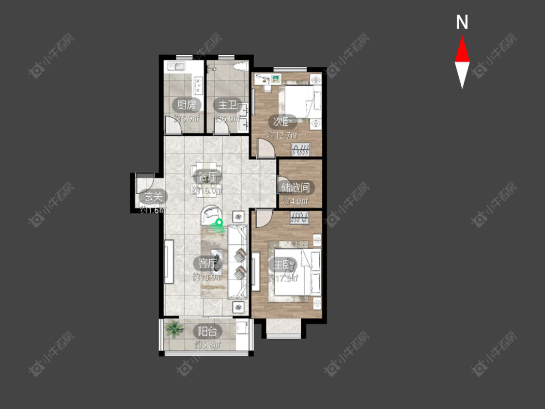 常州华达名都在售二手房源户型图_小牛看房