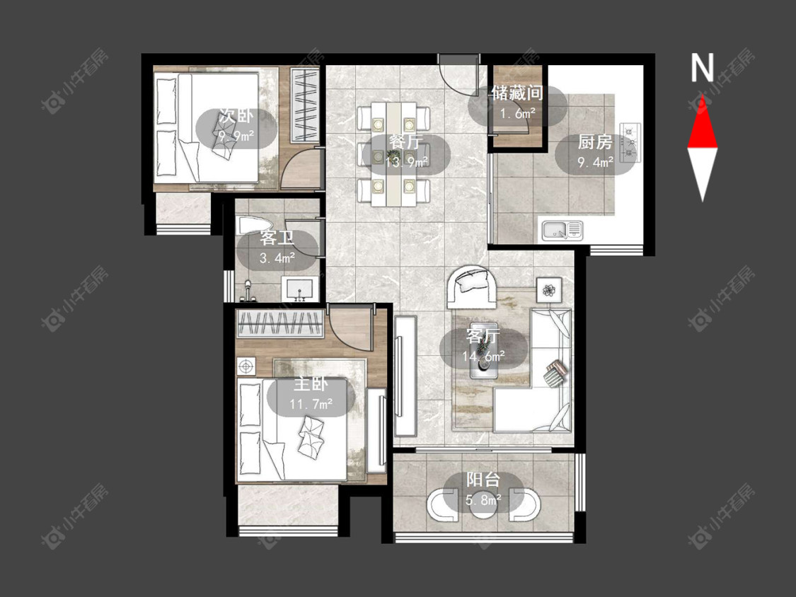 云山诗意房源户型图 常州云山诗意在售二手房源户型图_小牛看房
