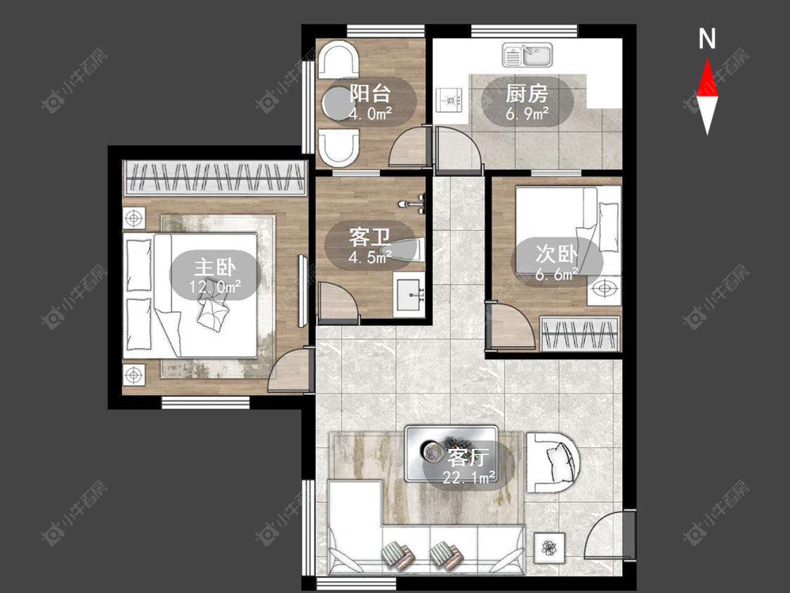 常州福康宁花园在售二手房源户型图_小牛看房
