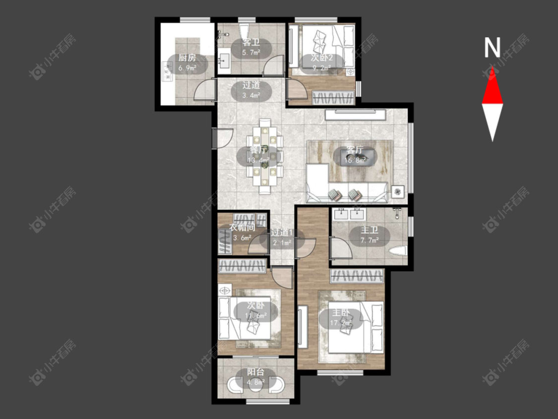 龙东花园房源户型图 常州龙东花园在售二手房源户型图_小牛看房