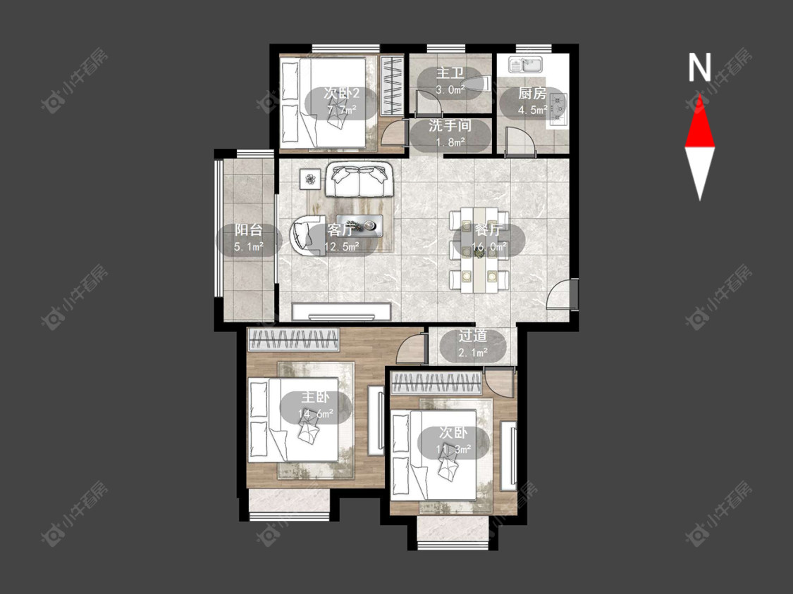 五洲国际房源户型图 常州五洲国际在售二手房源户型图_小牛看房