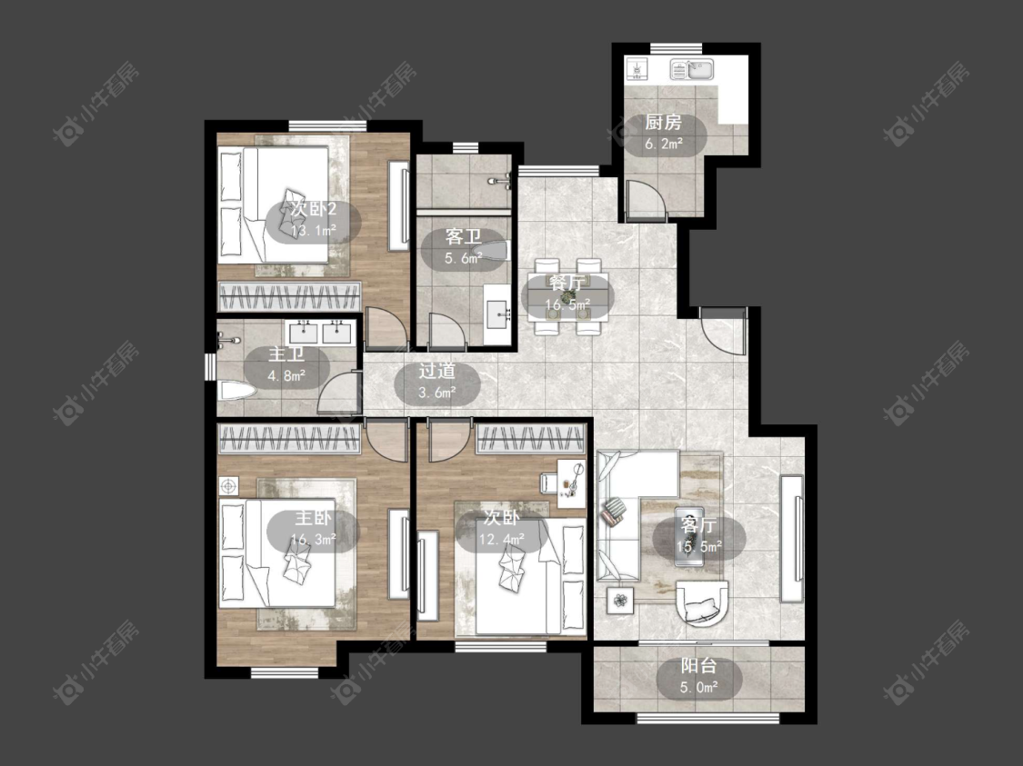 常州新景花苑三期在售二手房源户型图_小牛看房