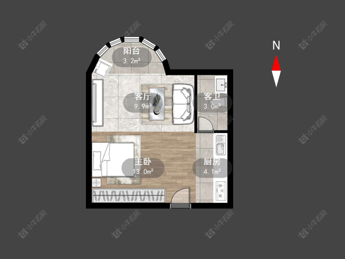 常州新荷花园在售二手房源户型图_小牛看房