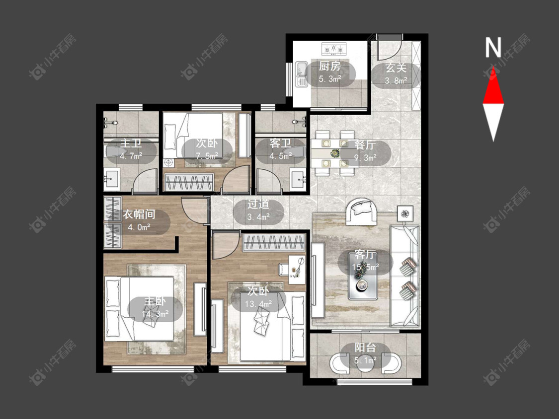 路劲城市印象房源户型图 常州路劲城市印象在售二手房源户型图_小牛看房