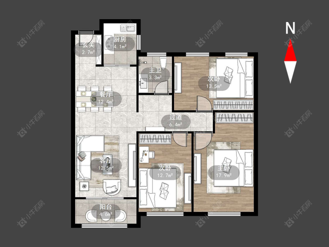 常州路劲天隽峰荟在售二手房源户型图_小牛看房