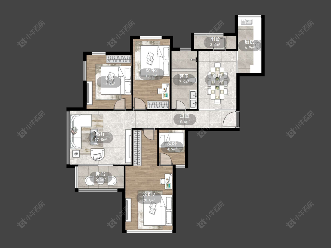 常州澳都花城在售二手房源户型图_小牛看房