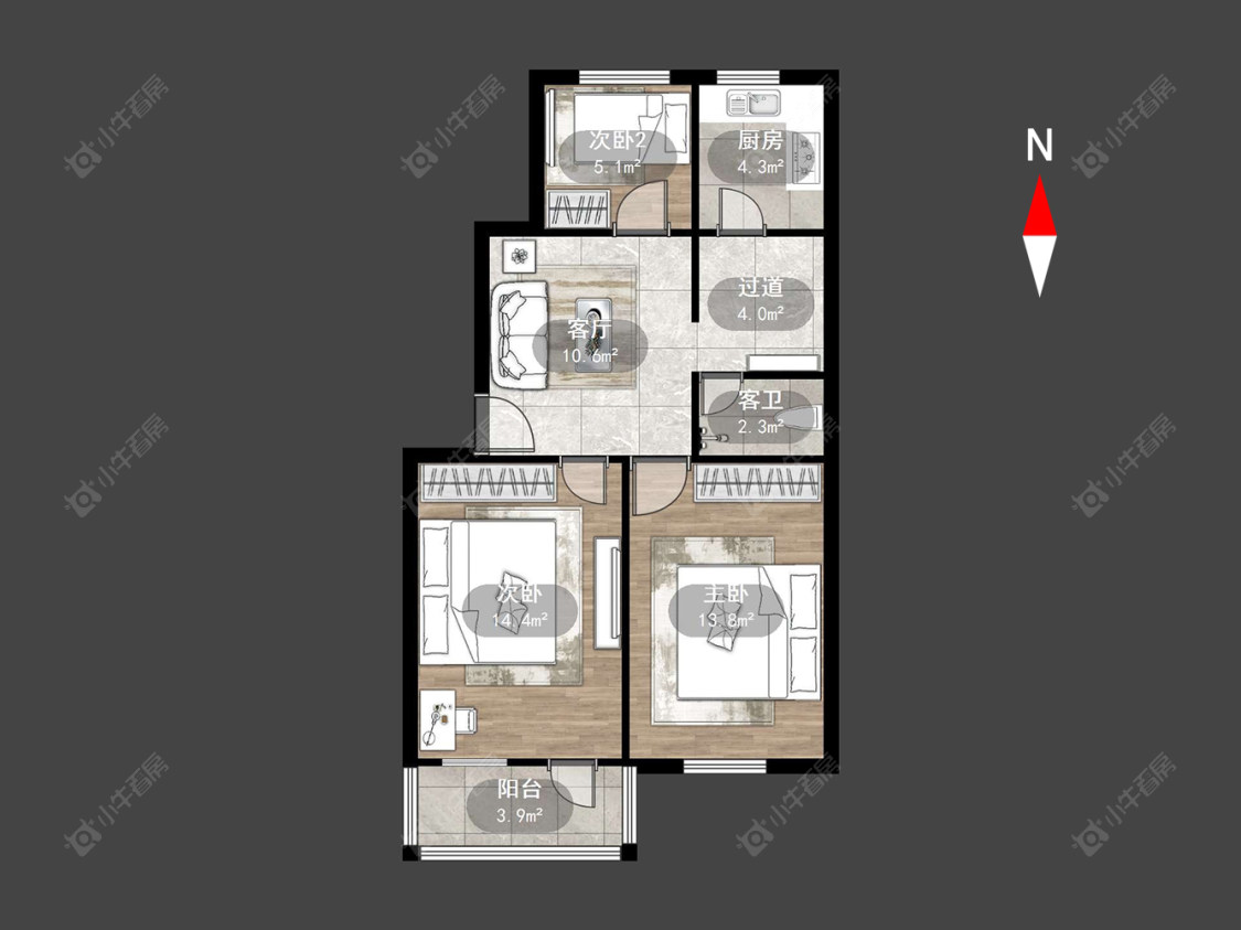 常州建材新村在售二手房源户型图_小牛看房