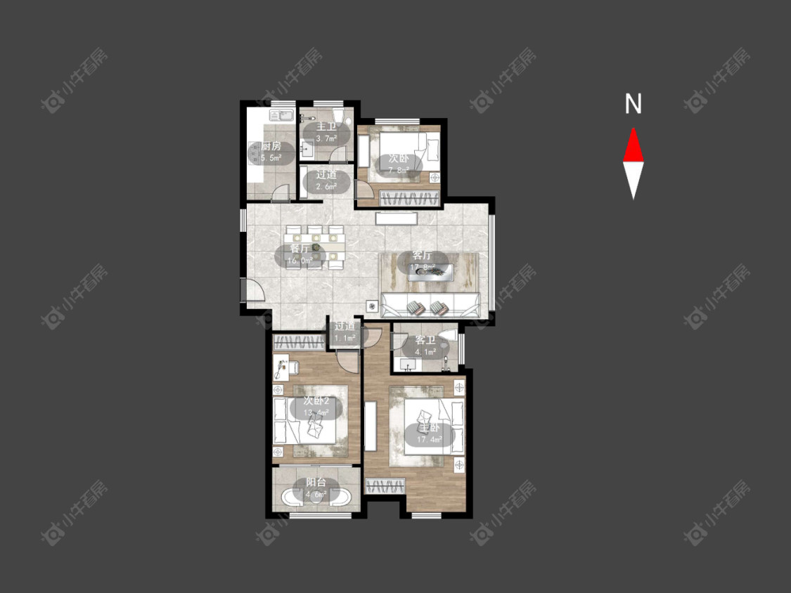 常州新名园在售二手房房源户型图_小牛看房