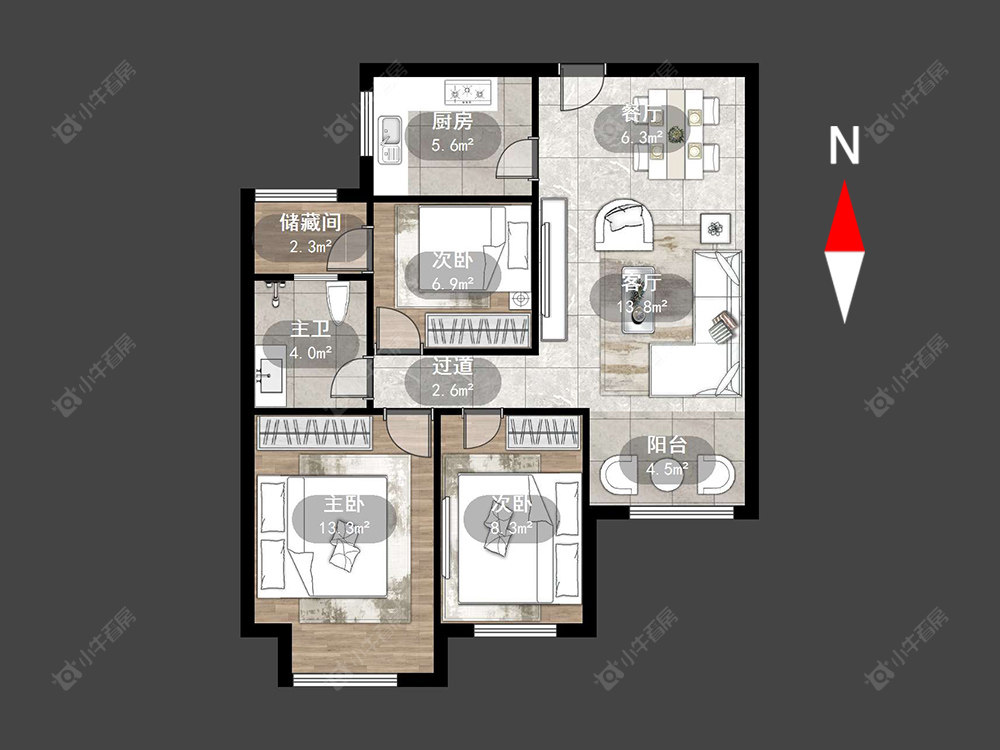 常州绿地香奈在售二手房源户型图_小牛看房