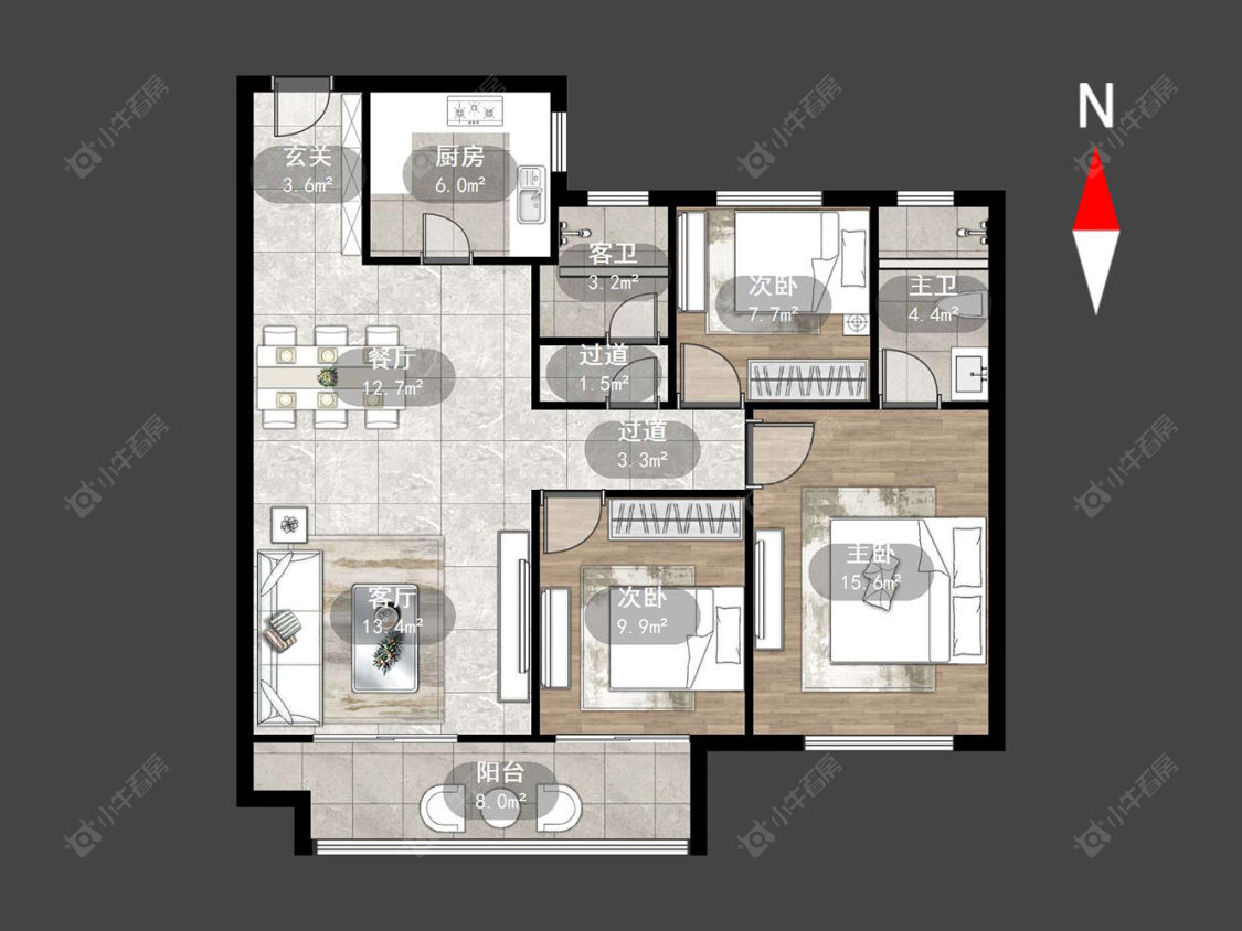 常州观湖名轩在售二手房源户型图_小牛看房