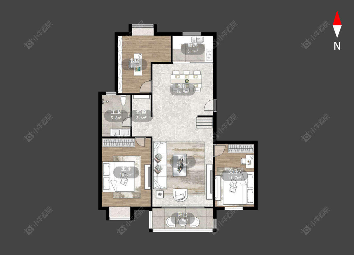 常州兰陵家园在售二手房源户型图_小牛看房