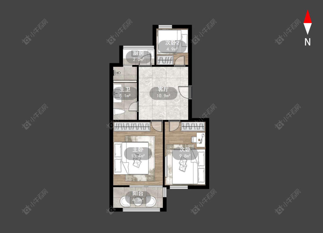 常州工人新村南在售二手房源户型图_小牛看房