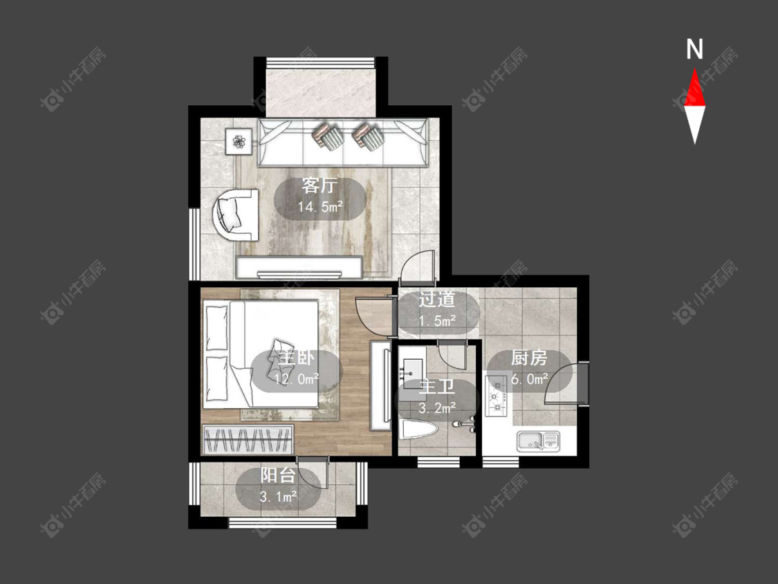 常州绿园爱舍北区在售二手房源户型图_小牛看房