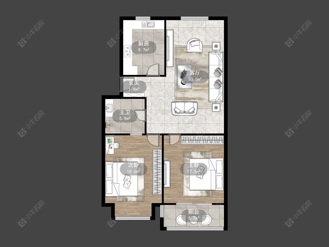 紫荆花园房源户型图 丹阳紫荆花园在售二手房源户型图_小牛看房