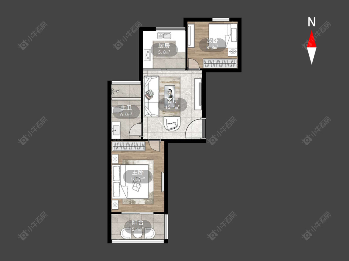 常州荆川里续建在售二手房房源户型图_小牛看房