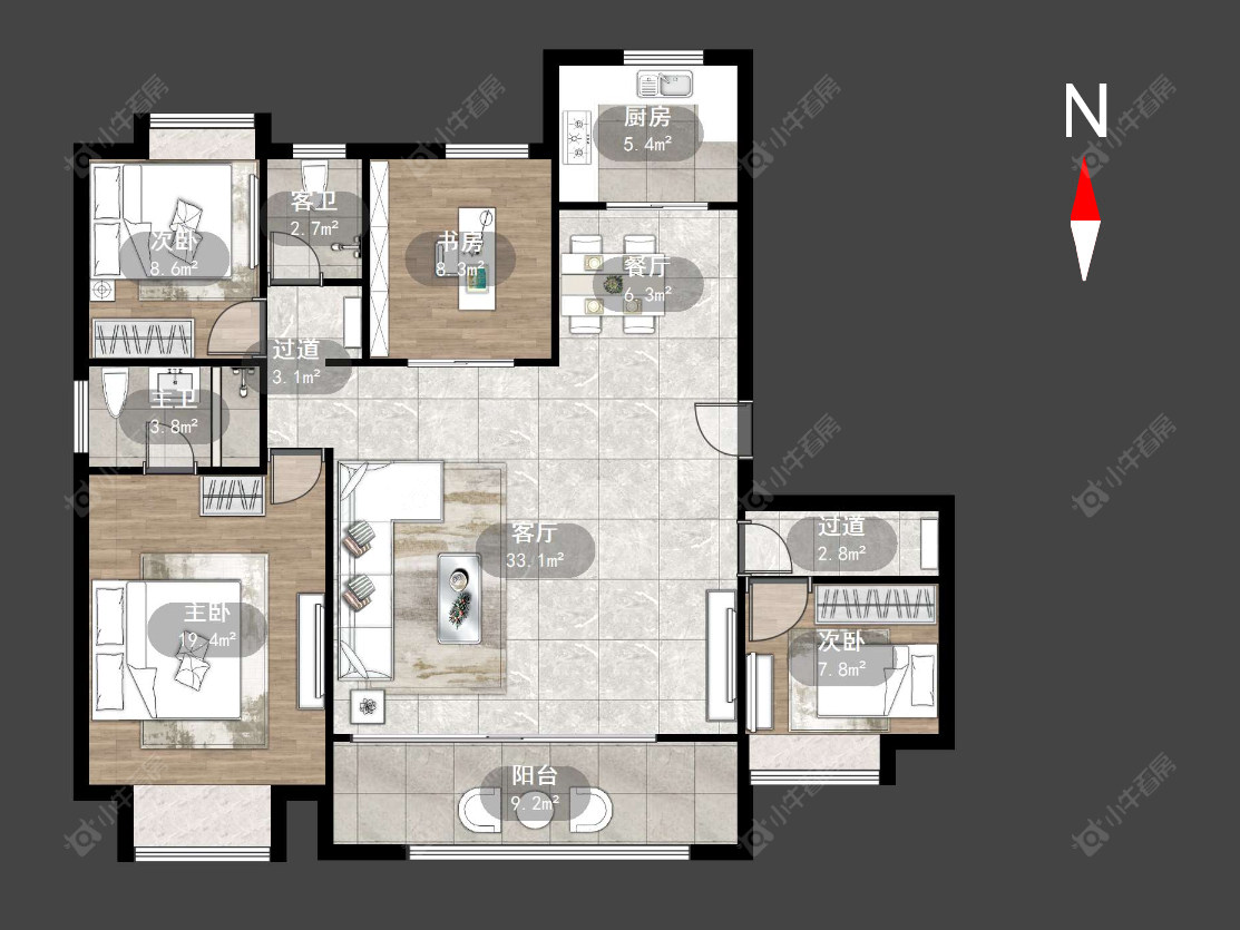 常州锦凤合鸣在售二手房源户型图_小牛看房