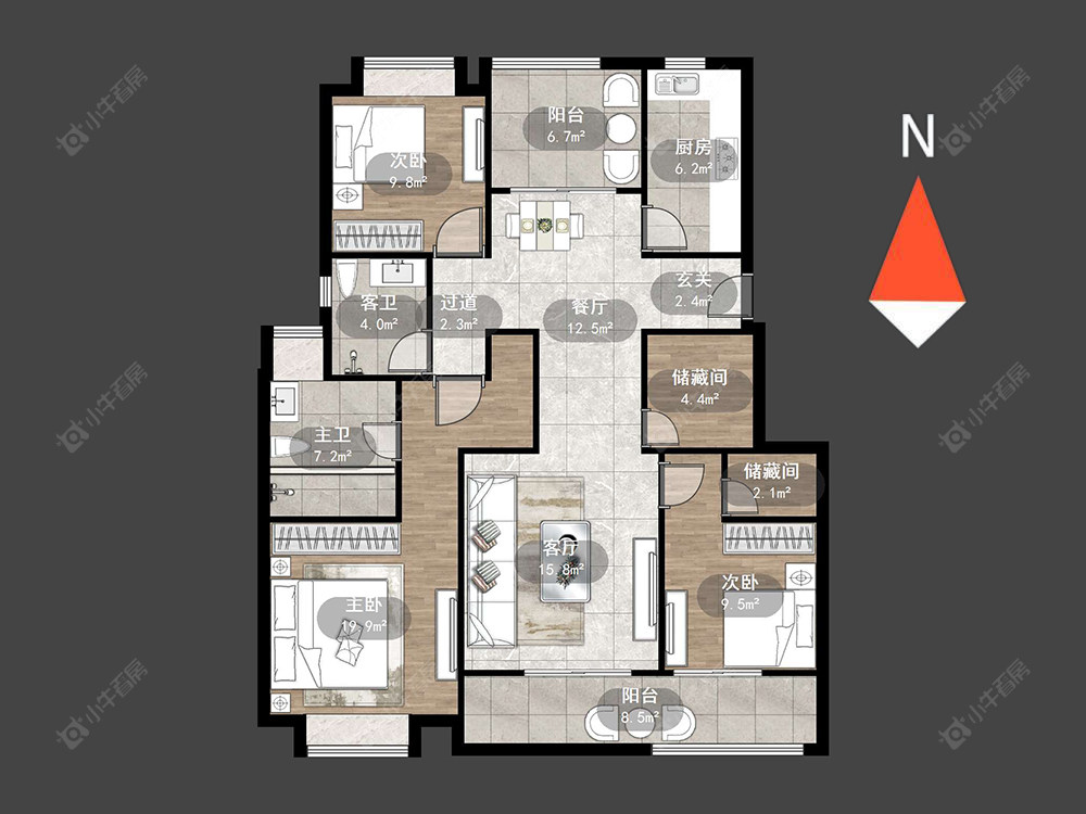 绿城江南里房源户型图 常州绿城江南里在售二手房源户型图_小牛看房