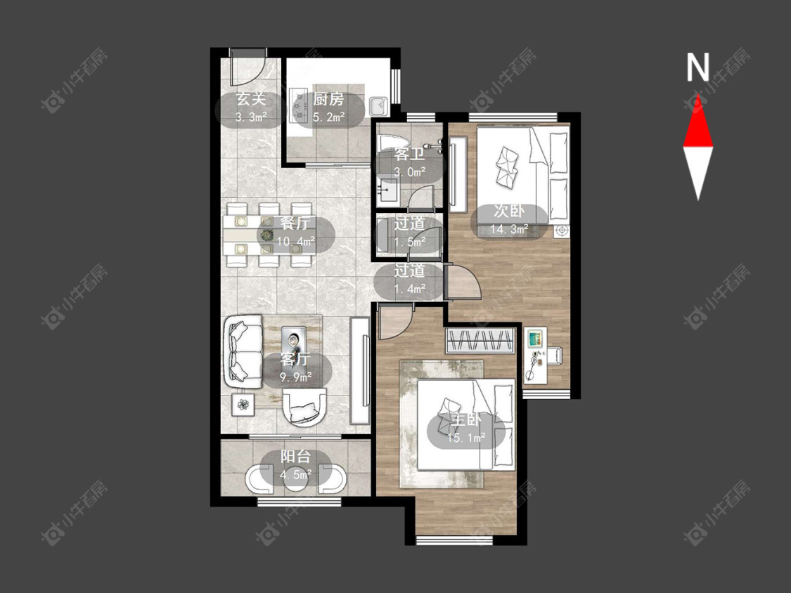 常州路劲城市主场在售二手房源户型图_小牛看房
