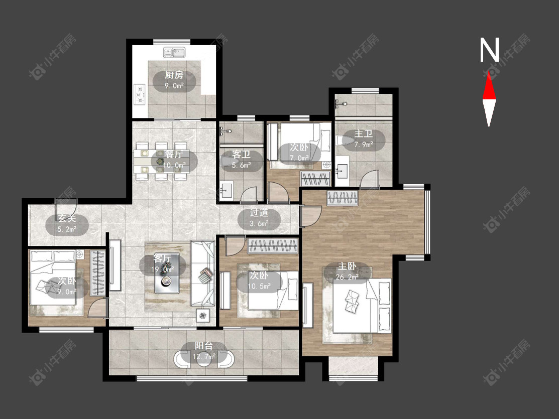 华润国际六期房源户型图 常州华润国际六期在售二手房源户型图_小牛看房