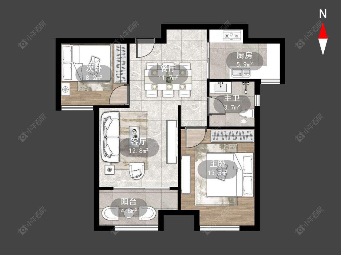 常州新城域三期在售二手房源户型图_小牛看房