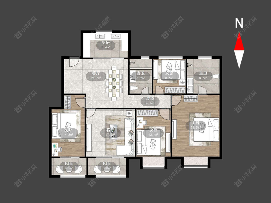 常州新城桃李郡在售二手房源户型图_小牛看房