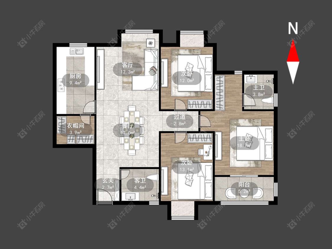 常州百草苑在售二手房源户型图_小牛看房