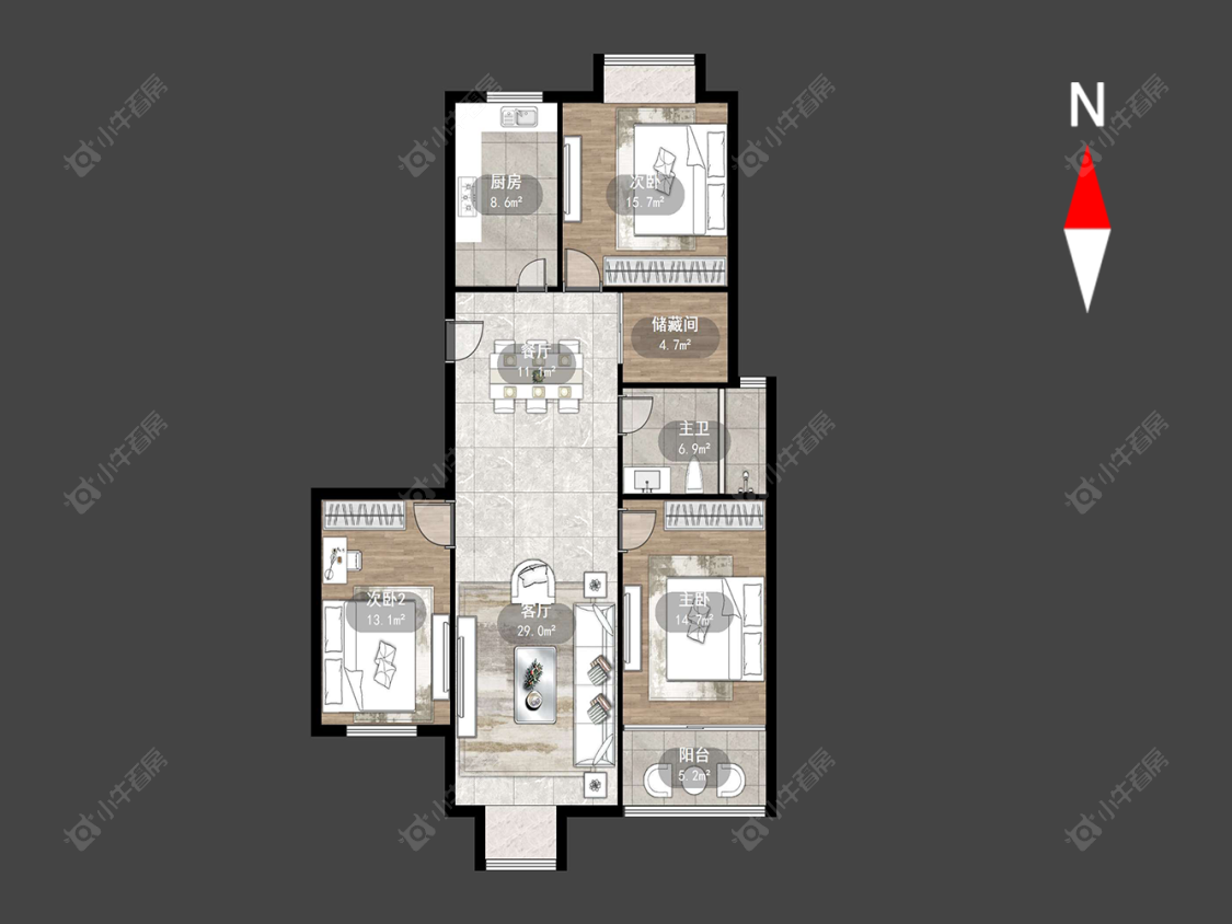 常州嘉顺花园在售二手房源户型图_小牛看房