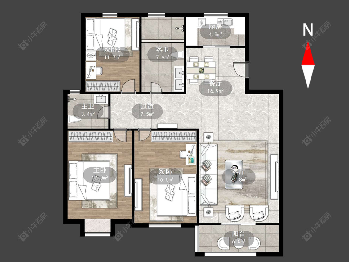 常州东方公寓(潞城)在售二手房源户型图_小牛看房