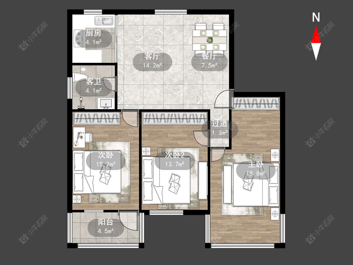 常州剑苑新村在售二手房源户型图_小牛看房