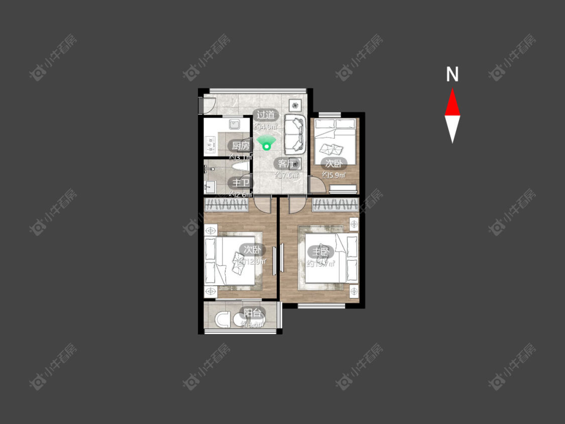 西新桥二村房源户型图 常州西新桥二村在售二手房源户型图_小牛看房