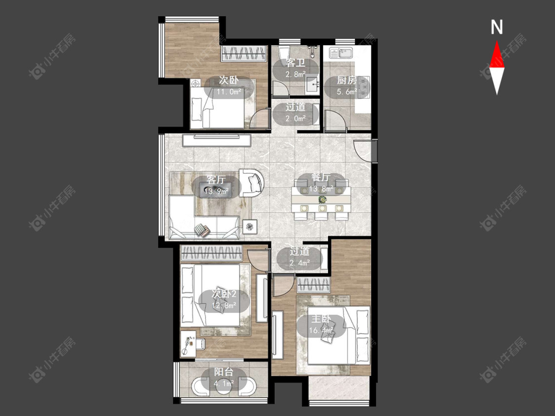 常州东方福郡在售二手房源户型图_小牛看房