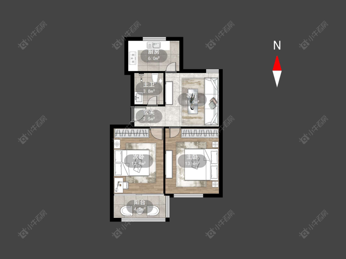 燕兴新村东区房源户型图 常州燕兴新村东区在售二手房源户型图_小牛看房