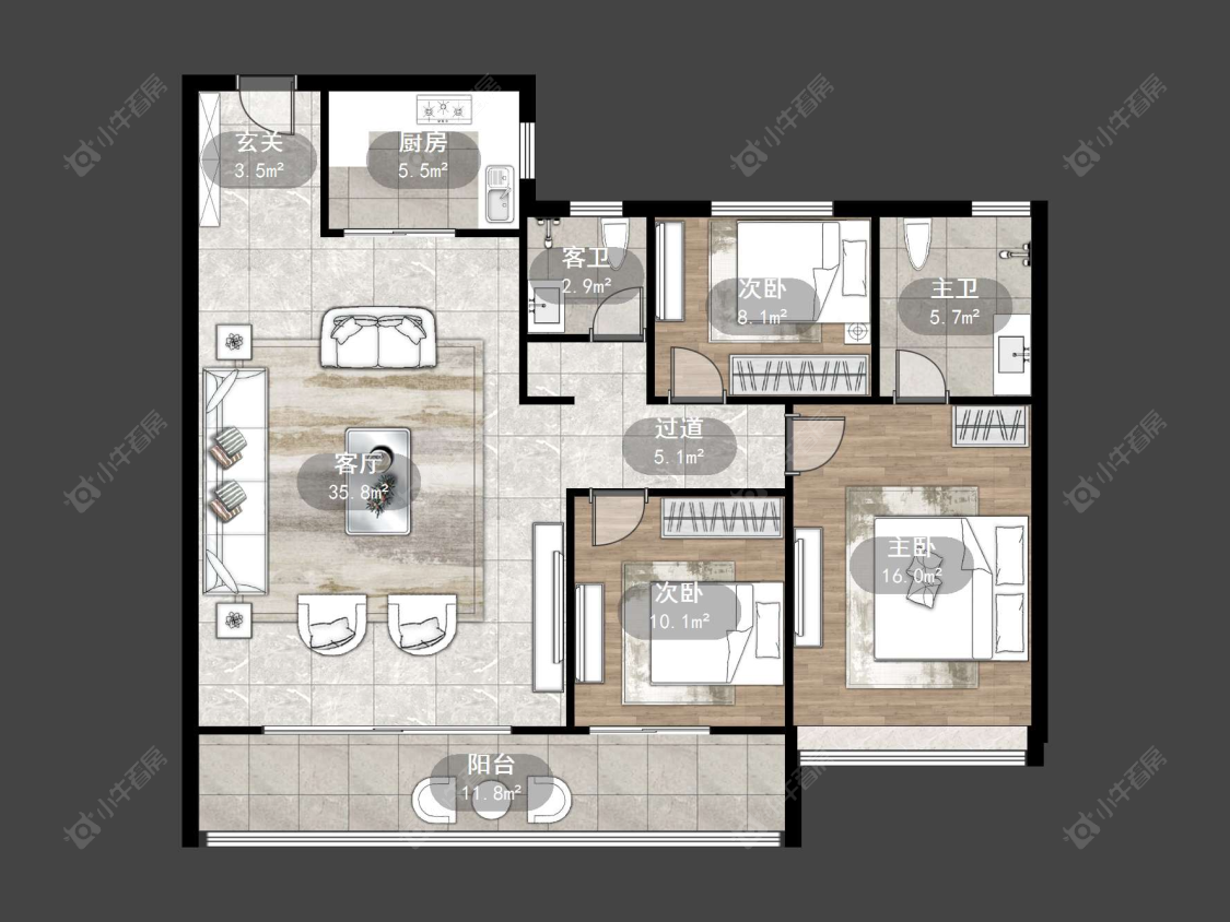 远洋心里房源户型图 丹阳远洋心里在售二手房源户型图_小牛看房