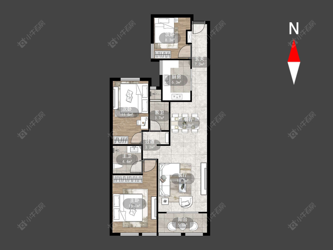 常州檀香湾在售二手房源户型图_小牛看房