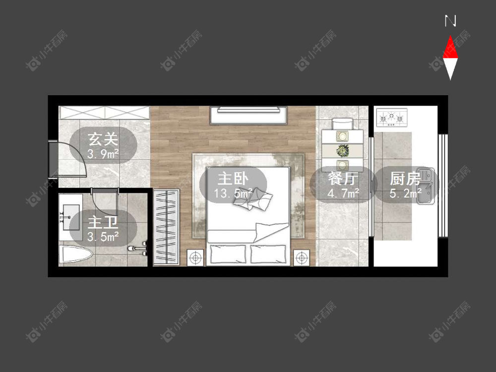 九洲花园四期房源户型图 常州九洲花园四期在租房源户型图_小牛看房