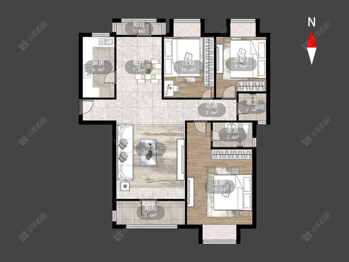 常州荣亨逸都在售二手房源户型图_小牛看房