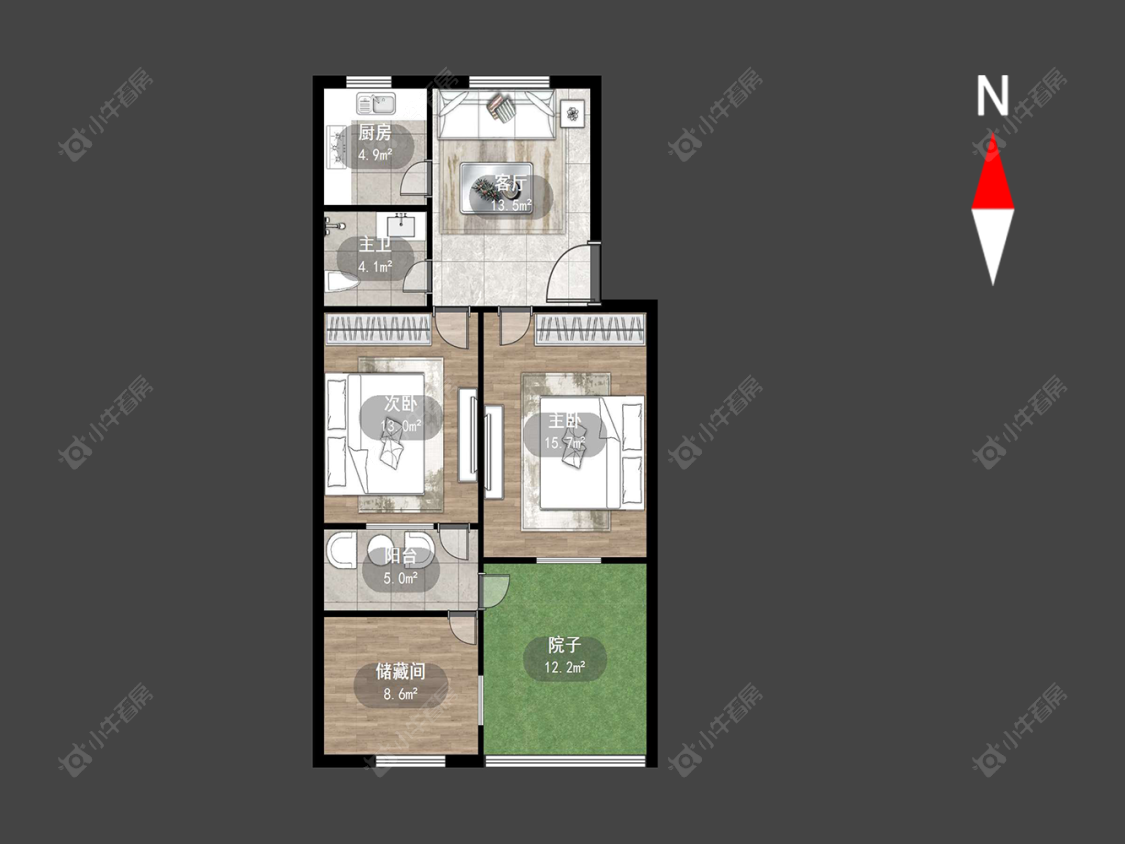 常州河海新村在售二手房源户型图_小牛看房