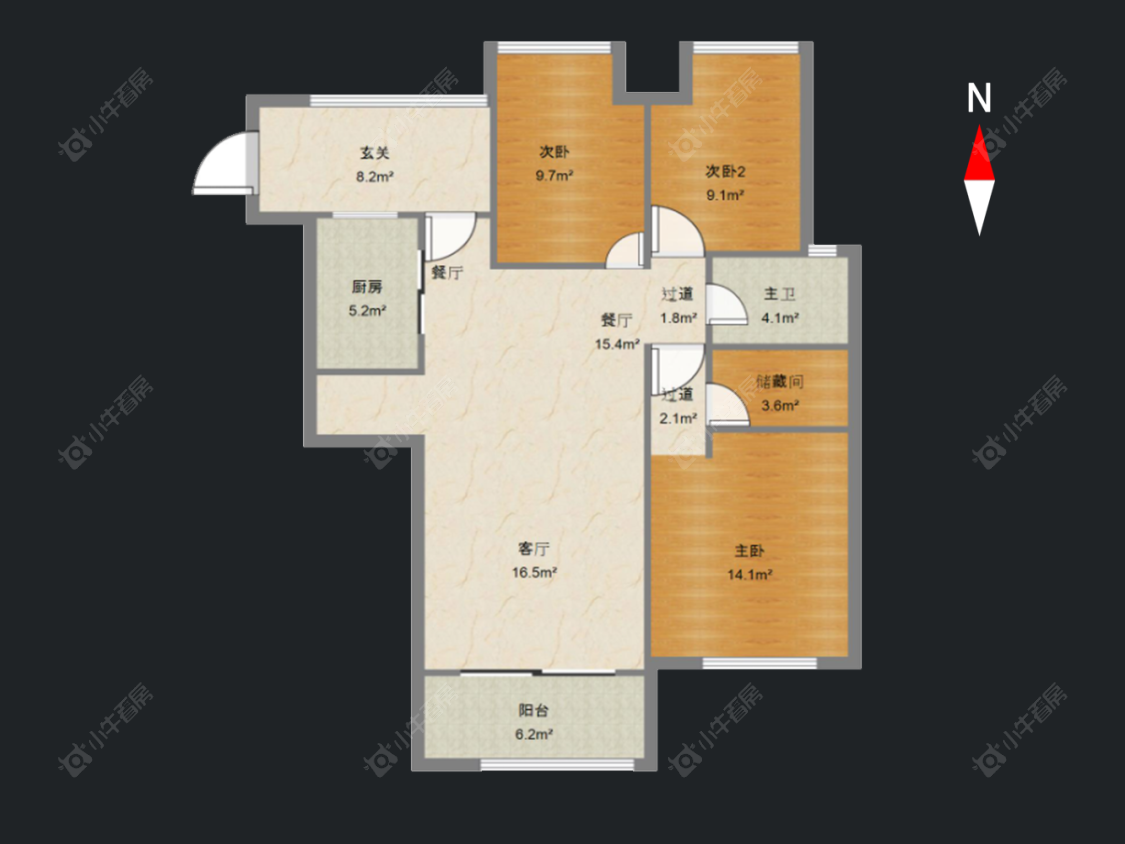 常州高成莱茵三期在售二手房源户型图_小牛看房